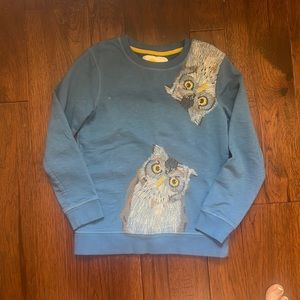 Mini Boden Boys Owl Sweatshirt -Size 9-10